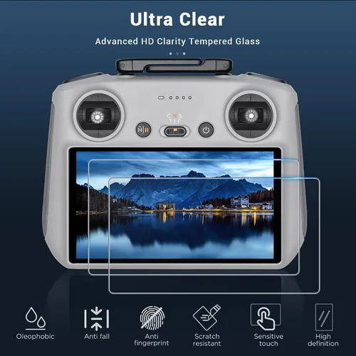 Vista 5 de CYNOVA Protector de Pantalla DJI RC2 con Kit de Alineación Automática, Protector de Pantalla de Vidrio Templado HD para Controlador DJI RC, Película