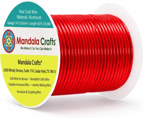 Vista 29 de Mandala Crafts - Alambre de aluminio anodizado de calibre 22 para hacer joyas - 137.2 m de alambre flexible surtido y coloreado - Doble para bonsái