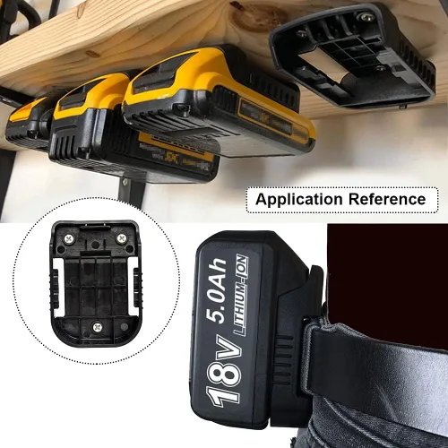 Vista 6 de Paquete de 5 estantes de almacenamiento de pared para baterías, soporte de batería compatible con Makita 18 V/para Bosch 18 V Li-ion