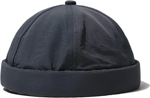 Vista 2 de CLAPE Gorra transpirable sin ala ajustable para calle, casual, verano, Docker, Gorro marinero pescador León sin visera