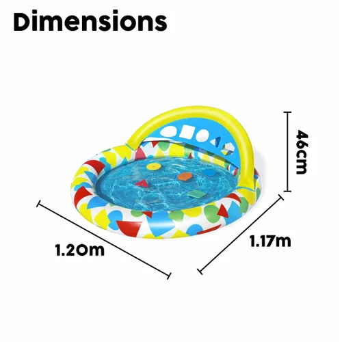 Vista 20 de Bestway Piscina Hinchable Infantil Aprendizaje 120x117x46 cm +4 meses Jardin 52378