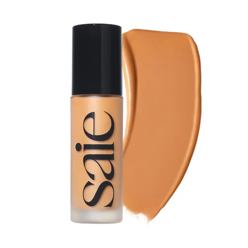 Vista 20 de Saie Glowy Super Skin Tint Base Líquida - Base Sin Peso + Luminosa con Cobertura Media Ligera - Maquillaje Facial Hidratante + Suero para el Cuidado