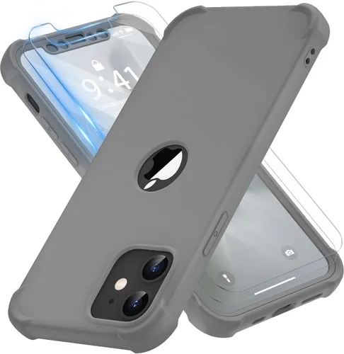 Vista 67 de ORETECH Funda para iPhone 11, con [2 protectores de pantalla de vidrio templado] [prueba de caídas de grado militar de 10 pies]