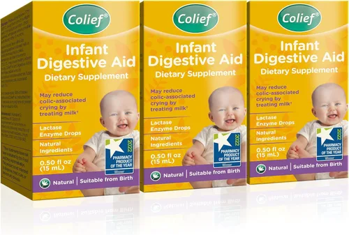 Vista 10 de Colief Ayuda digestiva infantil Gotas de gas para bebés Alivio natural y seguro de gases infantiles Reduce los cólicos del bebé, hinchazón