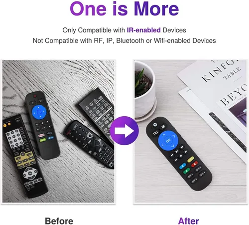Vista 3 de Control remoto universal multimedia para Xbox One Xbox One S y Xbox One X control remoto IR estándar con 7 teclas de aprendizaje más para controlar