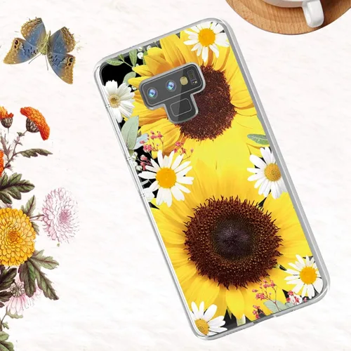 Vista 6 de Funda de teléfono para Galaxy Note 9, Samsung Note 9 para niñas y mujeres, TPU suave y transparente, a prueba de golpes, funda protectora
