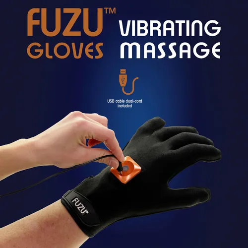 Vista 3 de Fuzu Guante de masaje vibratorio utilizado para proporcionar masajes, masajear músculos doloridos, espalda, cuello, hombros y piernas, 20 Negro