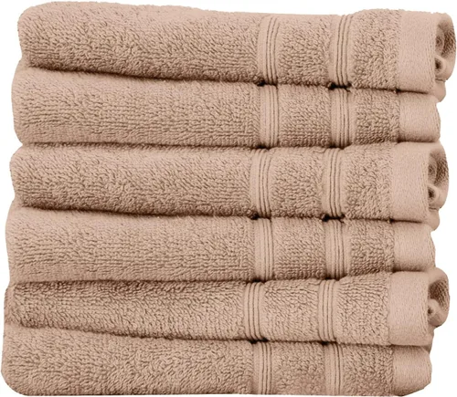 Vista 20 de Towels Beyond - Juego de toallas de lujo de 4 piezas, fabricadas con 100% algodón turco, altamente absorbentes y cómodas, incluye 2 toallas de baño