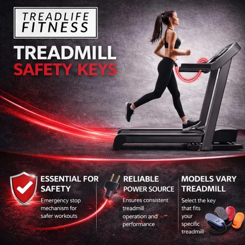 Vista 2 de TreadLife Fitness Llave de seguridad: compatible con cintas de correr lisas