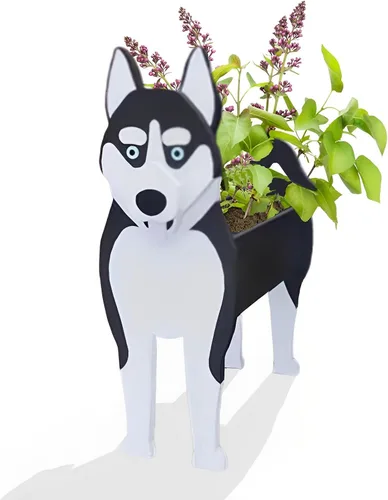Vista 9 de Macetero de flores para perros, regalos para mujeres, bonitas macetas de PVC para perros, macetas para interiores y exteriores, maceta de jardín