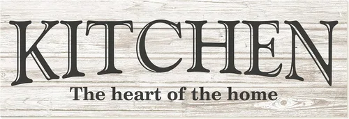 Vista 10 de Kitchen The Heart of The Home - Letrero de pared de madera rústica de 6 x 18 pulgadas (marrón)