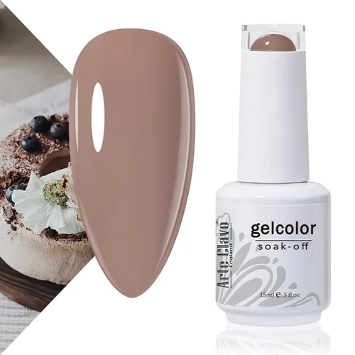 Vista 61 de Arte Clavo Pearlescent Nude Gel Nail Polish 15ml - HEMA Free Soak off UV LED Nail Gel for Manicure, DIY Nail Art, Home Salon Use 11029