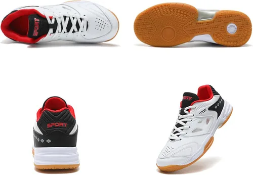 Vista 2 de VEACAM Tenis de bádminton para hombre, estilo casual, atléticos, a la moda, zapatos deportivos de pickleball antideslizantes, zapatos de squash