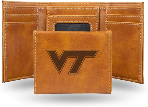 Vista 69 de NCAA Rico Industries - Billetera triple grabada con láser, con grabado láser, accesorio para hombre