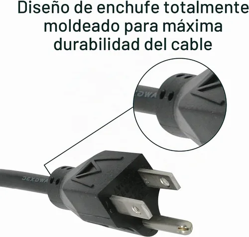 Vista 3 de Cable To Go de alimentación universal, calibre 18, IEC320C13 a NEMA 5-15P 18 AWG Negro
