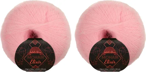 Vista 30 de JubileeYarn Mohair Elixir Yarn - 50g/Skein Baby Wool Blend - Cosmopolitan - 1 Skein