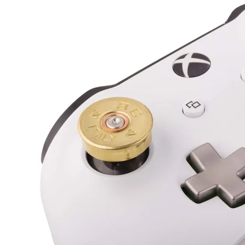 Vista 3 de Metal Thumbsticks Joysticks for Xbox One Controller, Analog Grip Button Replacement Parts for Xbox One SXSeries SX Controllers(Retro-Design Gold)
