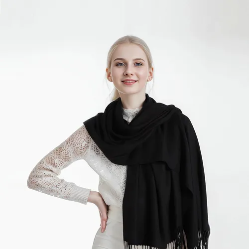 Vista 6 de GEARONIC TM bufanda de invierno de tela suave, de moda, en colores lisos, para mujer.