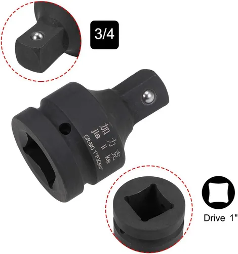 Vista 3 de uxcell Reductor de enchufe de impacto de 1 pulgada (hembra) x 3/4 pulgadas (macho) para uso con destornilladores de impacto de aire, barras