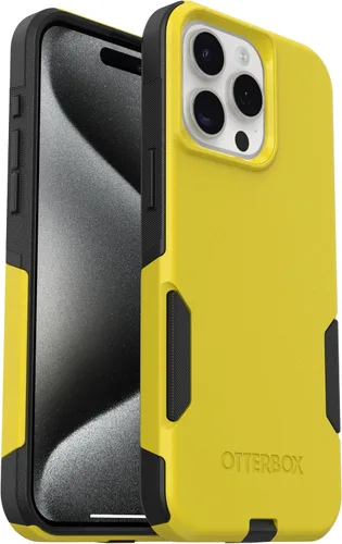 Vista 7 de OtterBox Funda para iPhone 15 Pro MAX (Only) Commuter Series, negra, delgada y resistente, apta para bolsillo, con protección de puerto