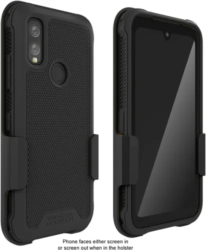 Vista 2 de Funda compatible con Kyocera DuraSport Phone Modelo C6930. Funda giratoria resistente con clip para cinturón y funda de TPU flexible y resistente