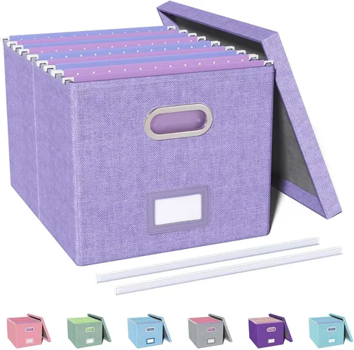 Vista 63 de Oterri Organizador de Archivos, Caja de Archivos, Gabinete de Archivos para Almacenamiento de Carpetas de Archivos Tamaño Carta, Organizador