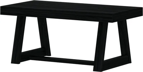 Vista 4 de Plank+Beam Mesa auxiliar rectangular clásica, mesa de centro de granja de 40 pulgadas, mini mesas centrales para espacios pequeños, mesa de té