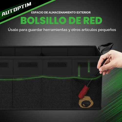 Vista 6 de AUTOPTIM Organizador de maletero de automóvil, organizador plegable