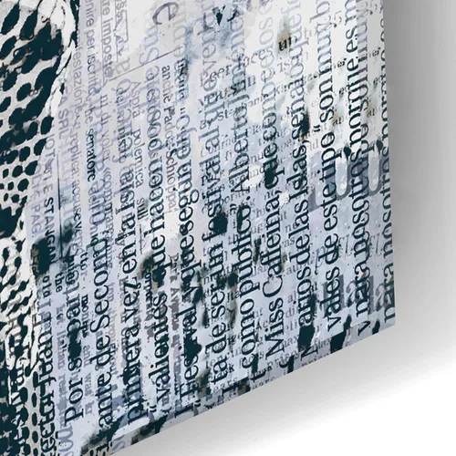 Vista 3 de Epic Art Andrea Haase - Arte de pared de cristal acrílico con texto en inglés "Los Angeles City Girl Blue Grey", 12 x 16 pulgadas