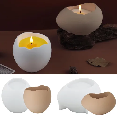 Vista 8 de Moldes redondos para tarros de velas, moldes de silicona cilíndricos creativos, moldes de fabricación de botellas redondas de hormigón para soporte