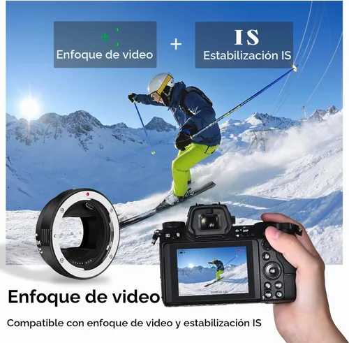 Vista 9 de Adaptador de montaje de lente de enfoque automático Canon EF/EF-S a