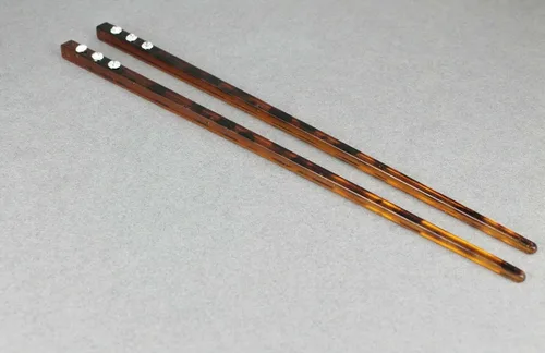 Vista 3 de Palillos de plástico marrón para cortar el cabello, accesorios de cristales, pasadores de 7.5 pulgadas de largo, juego de 2 accesorios