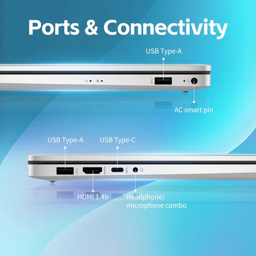 Vista 6 de HP Computadora portátil de 17, procesador Intel Core i3 N305, 8 núcleos, 16 GB de RAM, SSD de 1 TB, pantalla HD de 17.3 pulgadas, teclado numérico