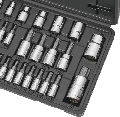 Vista 6 de CARBYNE Juego de dados Torx de 36 piezas y dados E-Torx, T8 a T60, Torx de seguridad resistente a manipulaciones TT8 a TT55, E4 externo a E18