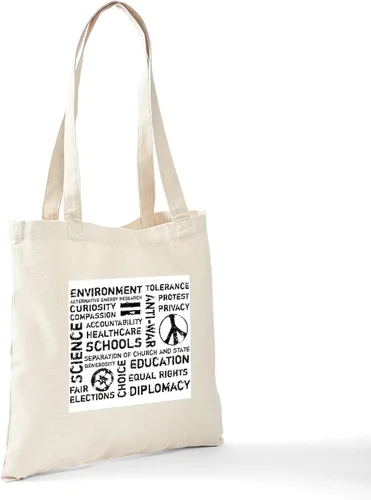 Vista 7 de CafePress No Liberal Psychobabble Tote Bag Canvas Tote