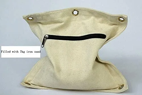 Vista 4 de Wing Chun Kung Fu - Bolsa de lona para colgar en la pared es adecuada para kickboxing y varios entrenamientos de boxeo. Blanco