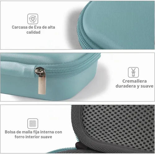 Vista 4 de Hard Carrying Case Compatible with Shark ChillPill Fan Accessories Haze Blue