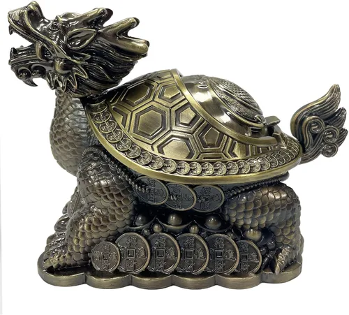Vista 12 de Rana de dinero Feng Shui de latón de tres patas, riqueza tradicional, estatua de sapo de dinero con juego de 5 monedas de buena suerte, monedas