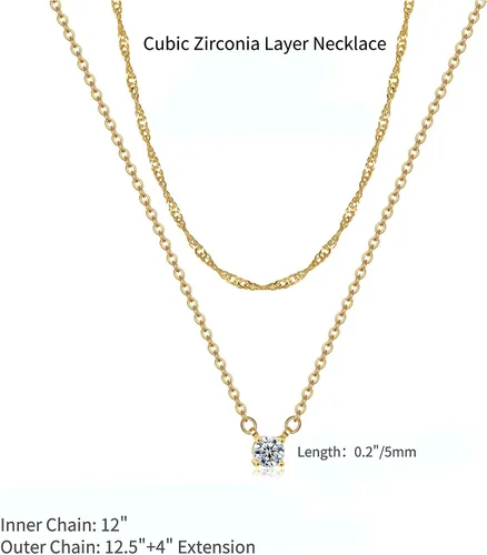 Vista 3 de Juego de collar de oro en capas para mujer, collar de espiga para mujer, delicado collar de cadena de serpiente plana en capas, gargantilla de oro