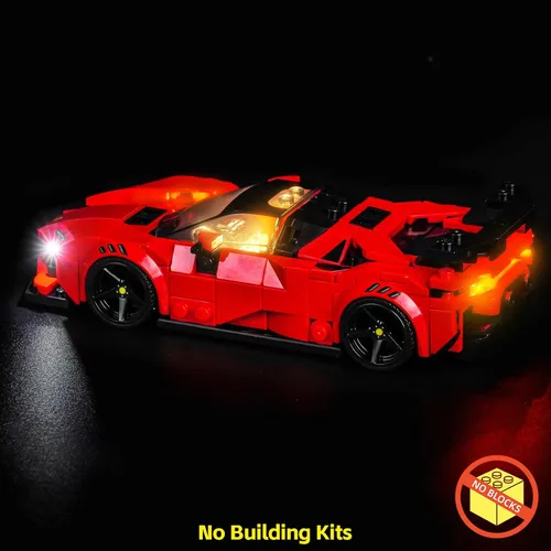 Vista 2 de BrickBling Luz LED Compatible con Lego Speed Champions Ferrari SF90 XX Stradale 77254 - No Incluye Coche (77254)
