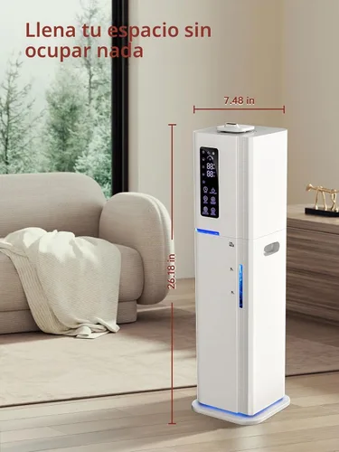 Vista 7 de Humidificadores de 2.64 galones para habitación grande, niebla cálida y fría de hasta 500 pies cuadrados, difusor de luz ambiental de llenado