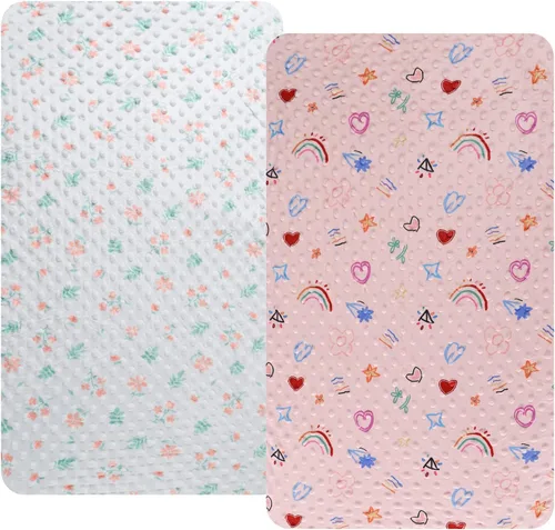 Vista 10 de Dot - Juego de sábanas para moisés, paquete de 2 sábanas elásticas ajustables para cuna, ultra suaves, ajuste universal, almohadilla rectangular