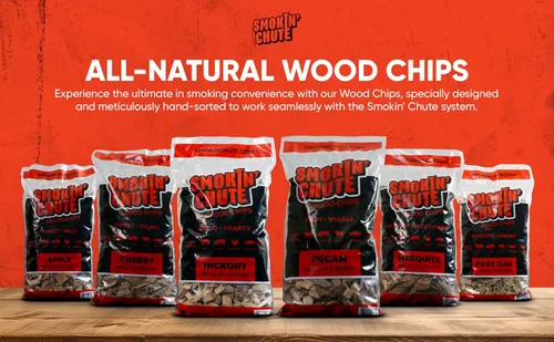 Vista 5 de Virutas de madera de nuez para ahumar, sabor rico y cálido, perfecto para parrillas ahumadoras, no necesita remojo, fabricado en Estados Unidos
