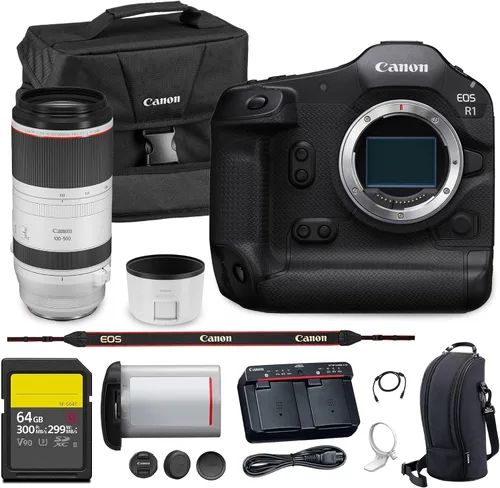 Vista 10 de Canon EOS R1 Cámara sin espejo Flagship Full Frame 24.2MP Sensor 6K Video Dual Pixel AF Disparo de alta velocidad profesional (6577C002) Canon RF
