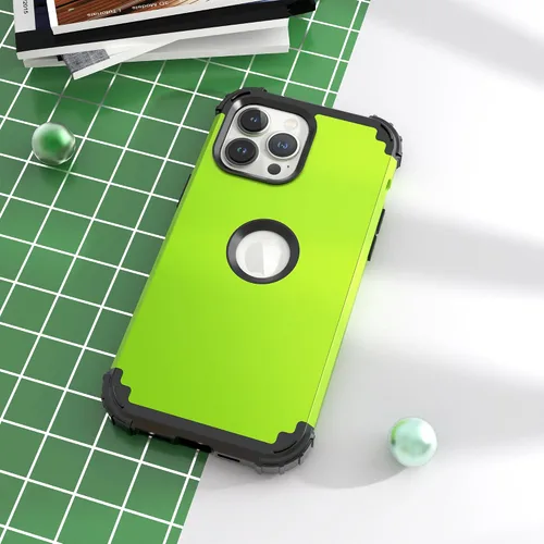 Vista 6 de IDweel Funda para iPhone 14 Pro Max con Protector de Pantalla para Mujeres, 3 en 1, a prueba de golpes, ajuste delgado, híbrida, resistente, Hierba