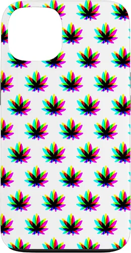 Vista 7 de Funda para iPhone 13 Pro Max Weed Pattern Colorido Psicodélico Marihuana Cannabis Stoner Case