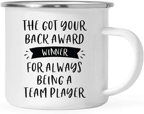 Vista 43 de Andaz Press Taza de café de acero inoxidable de 11 onzas con diseño de fogata, regalo divertido para compañero de trabajo, ganador del premio
