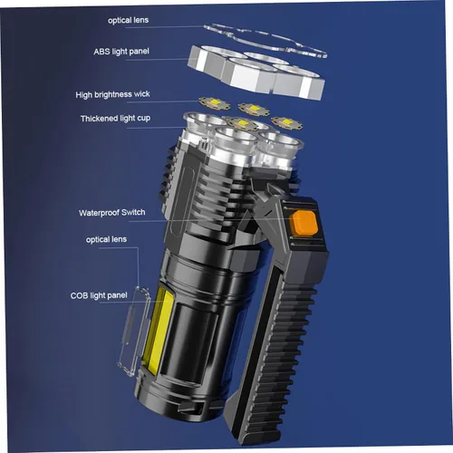Vista 9 de Torches LED Super Bright LED Torch Rechargeable Super Bright Torch Searchlight Camping Tent Lighting Equipment Outdoor Night Emergency Light