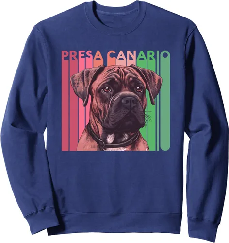 Vista 6 de Presa Canario Dog Retro Mama Papa Mom Dad Pet Lover Breed Sweatshirt