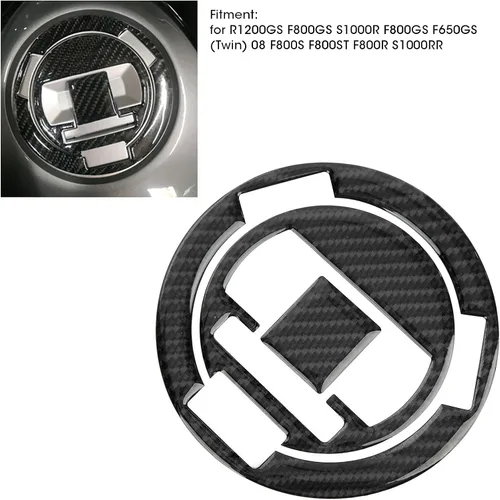 Vista 9 de Almohadilla de gas de gel para motocicleta, calcomanía de fibra de carbono para R1200GS F800GS S1000R F800GS F650GS (Twin) Laminación de calcomanías